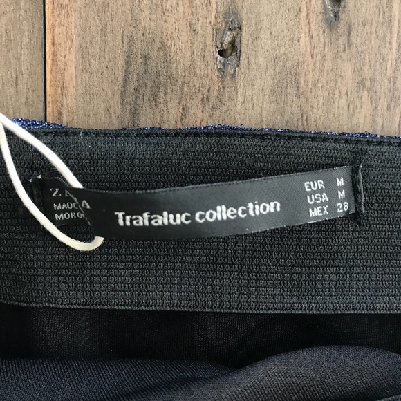 ZARA Navy Cocktail Mini Skirt - Picture 3 of 8